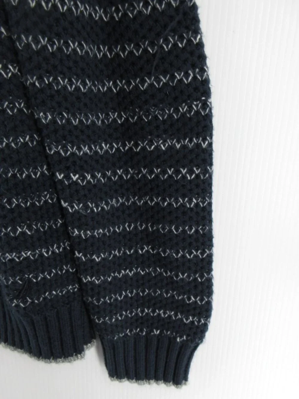 Nautica Sweater XL Pullover Shawl Collar Striped Chunky Knit Preppy
